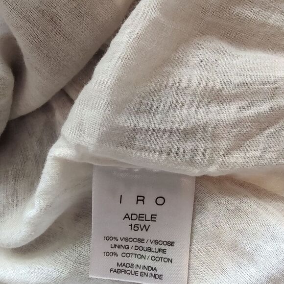 IRO Adele ikat printed smocked mini skirt XS S 2 4 FR36 - Picture 8 of 12